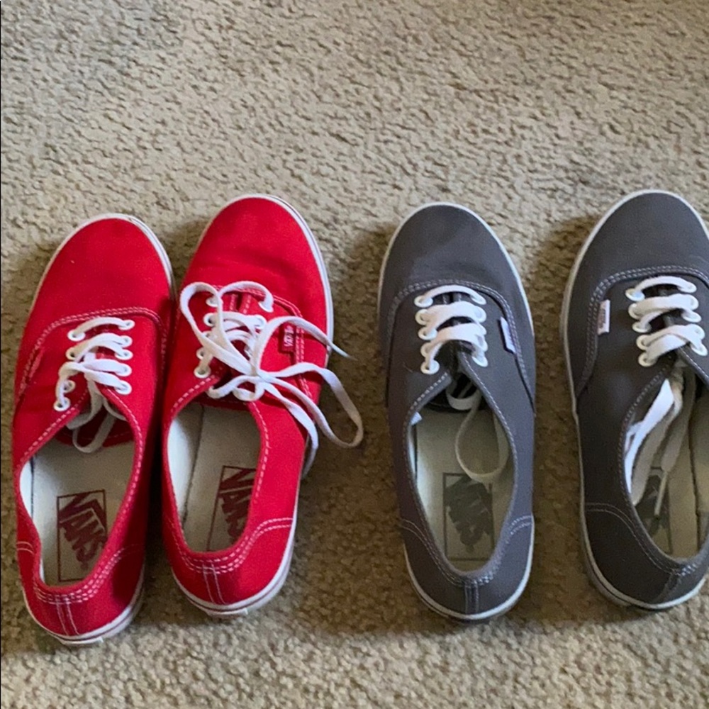Shoes 2 pair red and grey